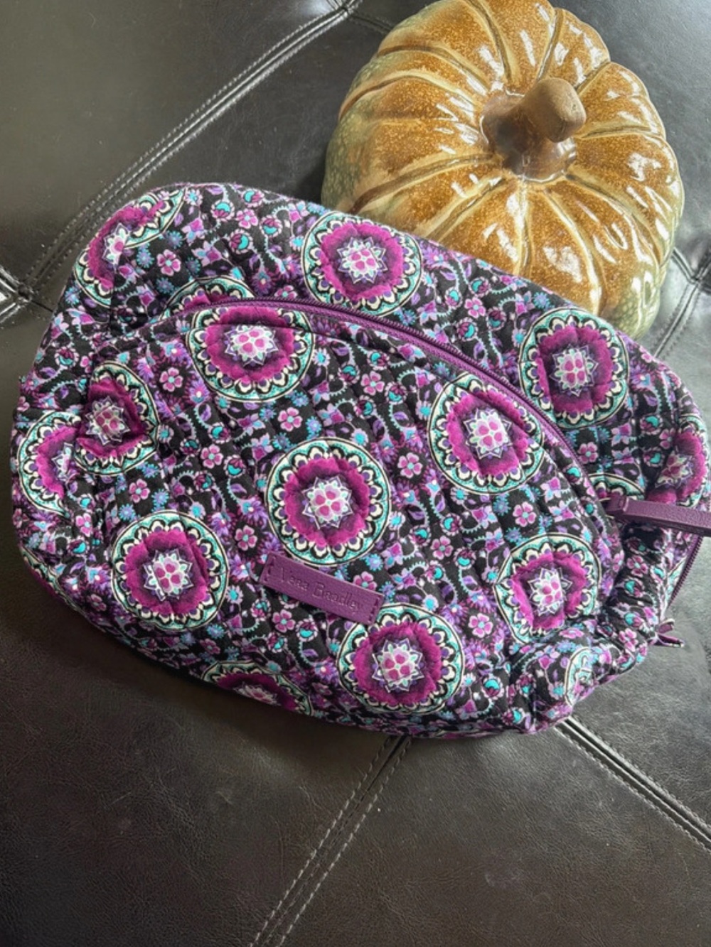 Vera Bradley Purple Floral Quilted Crossbody Bag